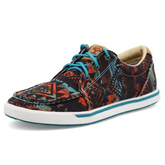 Twisted X Hooey Lopers Sneakers Lace Up Low Top Classic Aztec Multicolor 7.5M - Picture 1 of 8